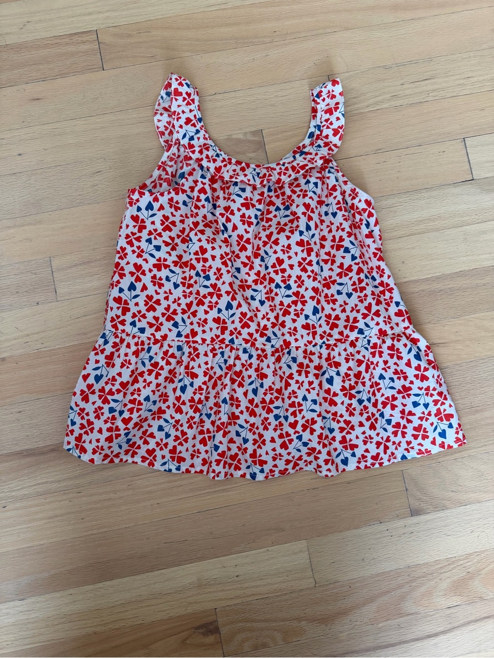 Bonpoint Sleeveless Blouse Top Smock Floral Pattern Cotton Size 10